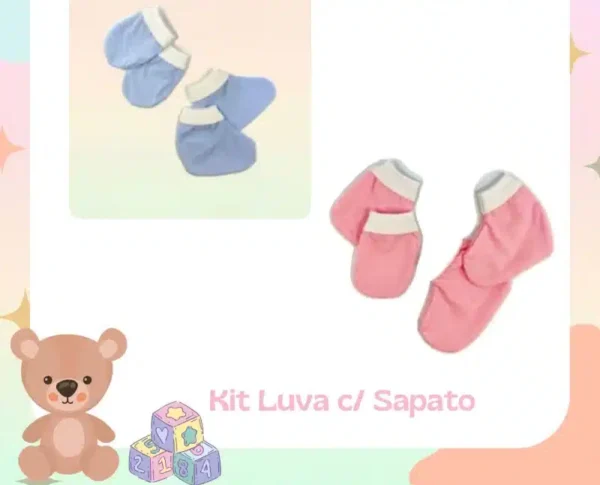 kit luva e meia Denguinho  FEMININO OU MASCULINO