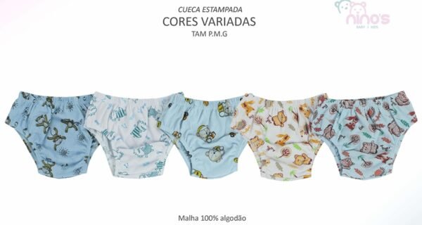 Cueca para Bebês Ninos Kit 3 Sortidas